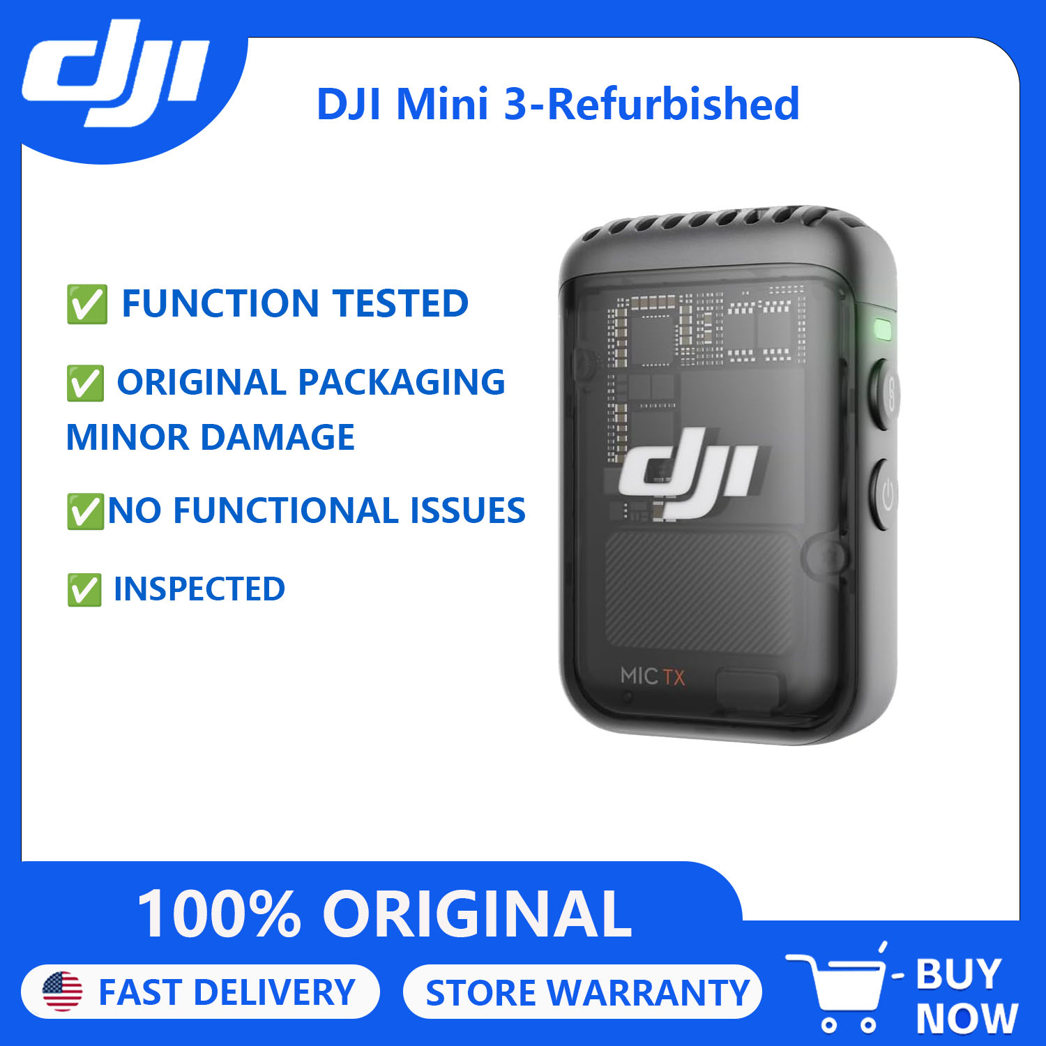 Microphone Capsule - Odnowiony nadajnik DJI Mic 2 –