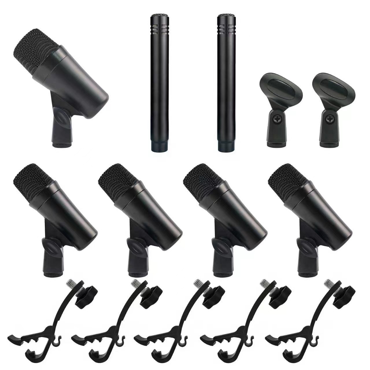 Condenser Microphone Kit - Zestaw mikrofonów do perkusji, 7 elementów: