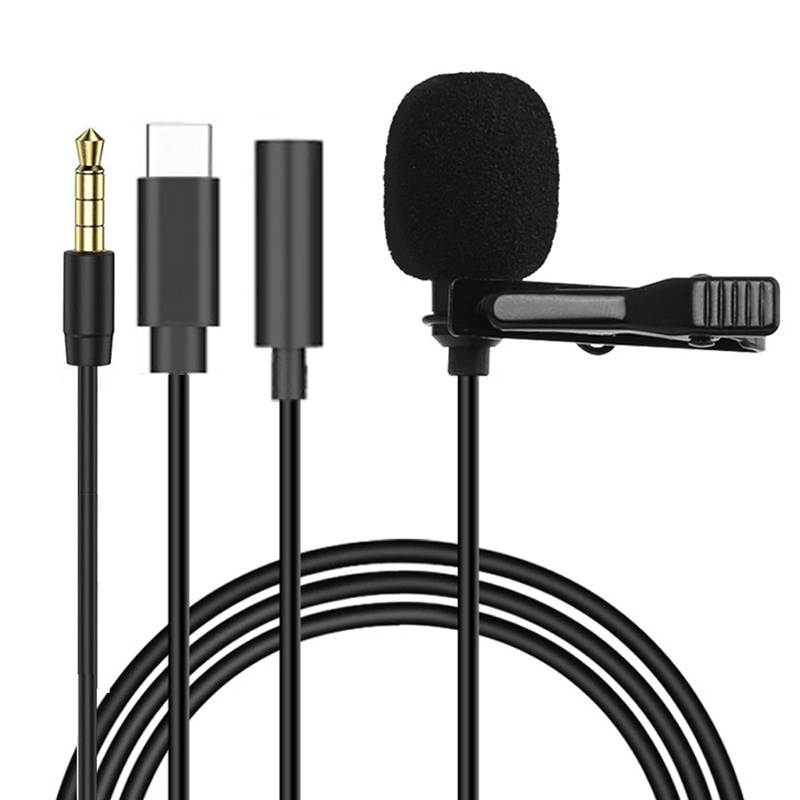 Microphone Capsule - Mikrofon przypinany mini, przenośny, pojemnościowy, z
